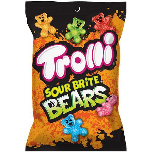 TROLLI BAG SR BR BEARS 4.7oz - PEG BAG SOUR BRITE BEARS - 201801R