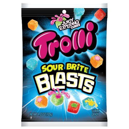 TROLLI BAG SR BR BLASTS 4.25oz - PEG BAG SOUR BRITE BLASTS - 201802R