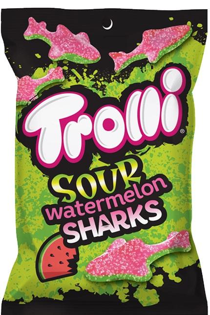 TROLLI BAG SR WM SHARK 4.25oz - PEG BAG SOUR WM SHARKS - 201803R