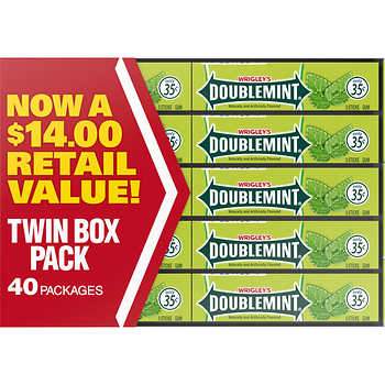 WRIGLEYS DBLEMNT$.35C40CT/5ST - 5 STICK - 203910