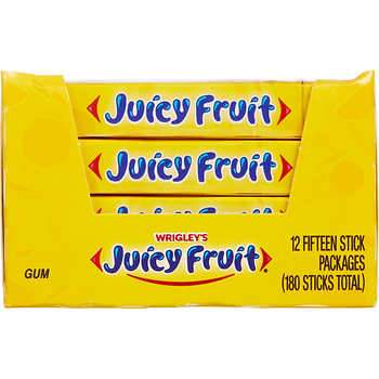 WRIGLEYS JUICY FRUIT GUM 12CT - 5CT - 204032