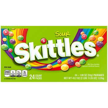 SKITTLES 24CT SOUR 12/CS* - 206065