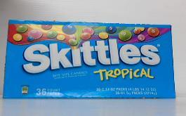 SKITTLES 36CT TROPICAL 10/CS* - 206066