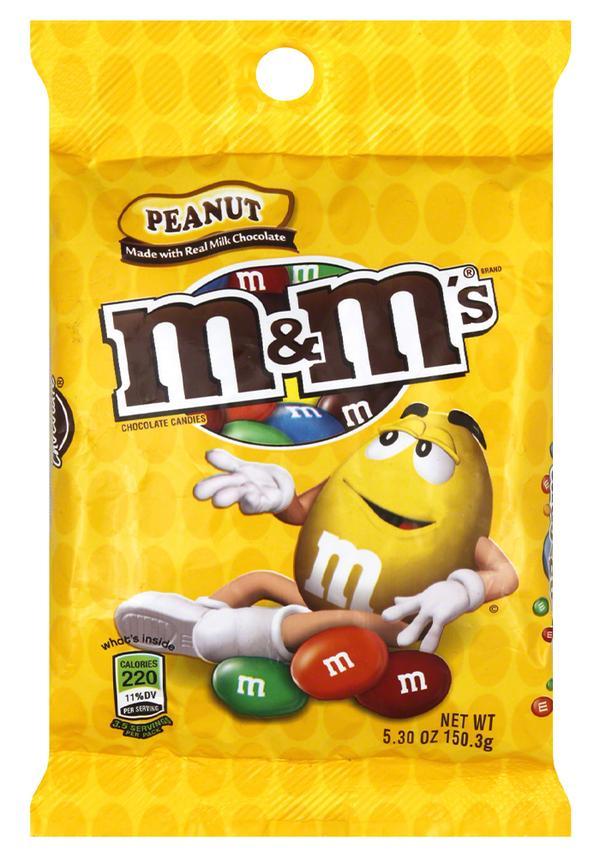 M&M 12CT PEANUT 5.3oz PEG PCK - 206124