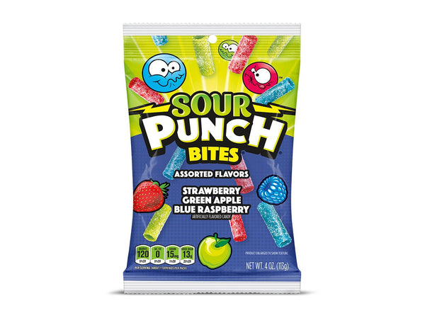 SOUR PUNCH BITES ASTD 5Z 1CT - PEG BAG - 20760R