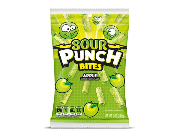 SOUR PUNCH BITES APPLE 5Z 1CT - PEG BAG - 20763R