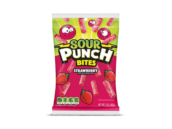 SOUR PUNCH BITES STRAW 5Z 1CT - PEG BAG - 20764R
