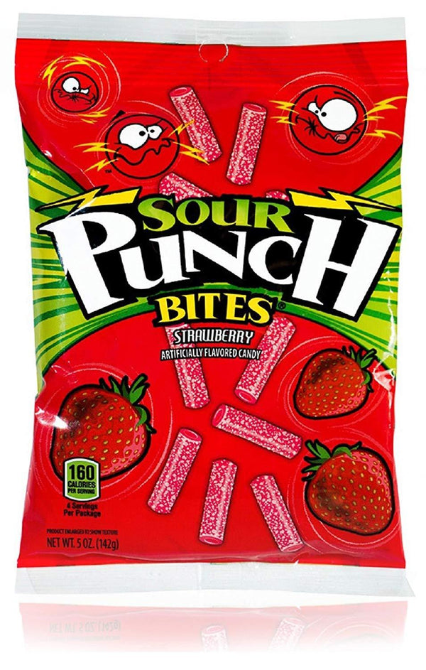 SOUR PUNCH BITES STRAW 5Z BOX - PEG BAG 12CT BOX - 20764