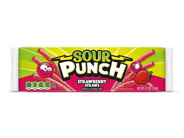 SOUR PUNCH STRAW STR 4.5Z 1CT - PEG BAG - 20766R