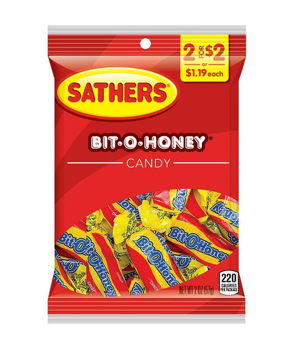 SATHER 2/$2 BIT O HONEY 12CT - SATHER'S 2/$2 BIT O HONEY  12CT 2 OZ - 217189