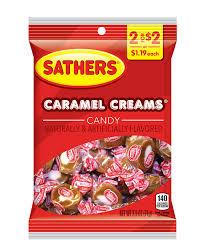 SATHER 2/$2 CARAMEL CREAM 12CT - SATHER'S 2/$2 CARAMEL CREAMS  12CT 2.5 OZ - 217193