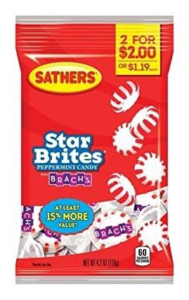 SATHER 2/$2 STAR BRI MINT 12CT - SATHER'S 2/$2 STAR BRIGHT MINT  12CT 4.2 OZ - 217248