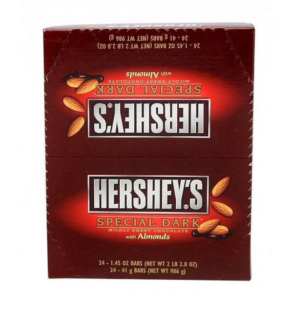 HERSHEY 24CT SPCL DARK ALMOND* - 1.45 OZ SPECIAL DARK WITH ALMOND - 245123