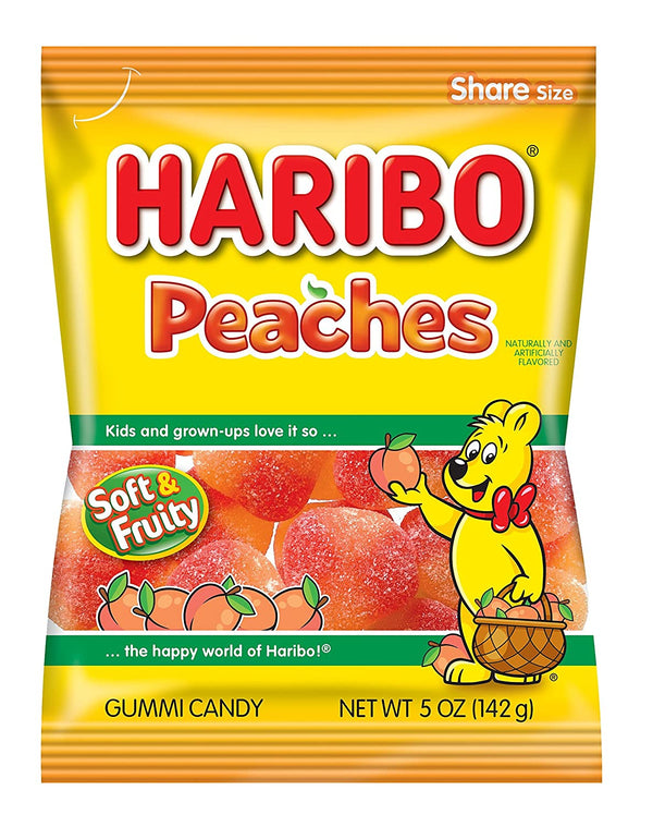 HARIBO PEACHES 5Z - PEG BAG - 30505R