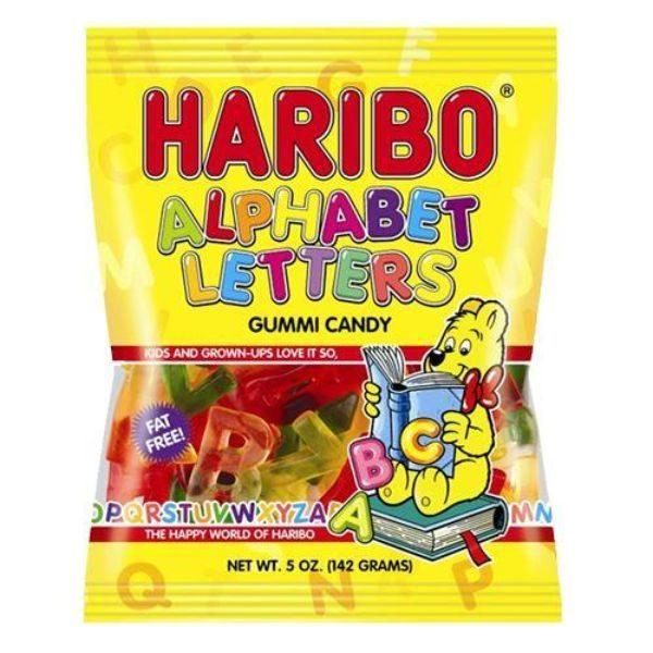 HARIBO ALPH LETTER 5Z BX 12CT* - PEG BAG - 30508