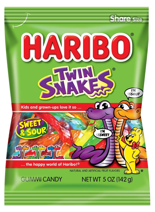 HARIBO TWIN SNAKES 5Z (R) - PEG BAG - 30534R