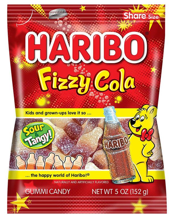 HARIBO FIZZY COLA 5Z(R) - PEG BAG - 323971R