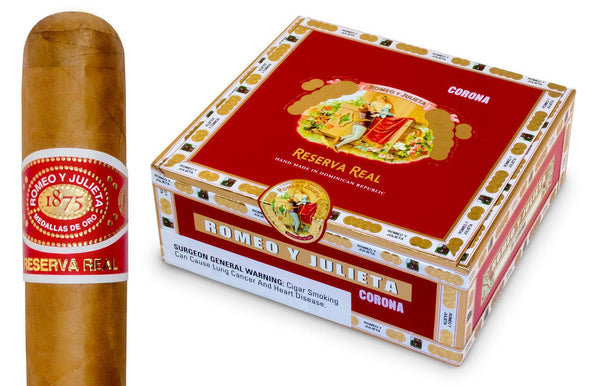 R&J RESERVA REAL CORONA 25CT - ROMEO Y JULIETA RESERVA REAL CORONA 44X5 1/2 BX 25 - 359801
