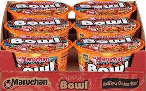MARU BOWL HOT SP C 3.31oz 6CT* - MARUCHAN HOT SPICY CHICEN - 407905