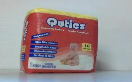 QUTIES DIAPER 10CT LARGE - 501625
