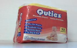 QUTIES DIAPER 12CT MEDIUM