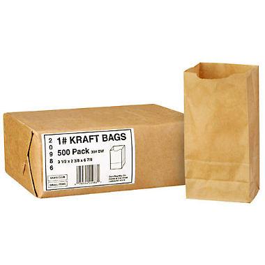 PAPER BAGS #1* - 16 PER BALE 500CT - 610340