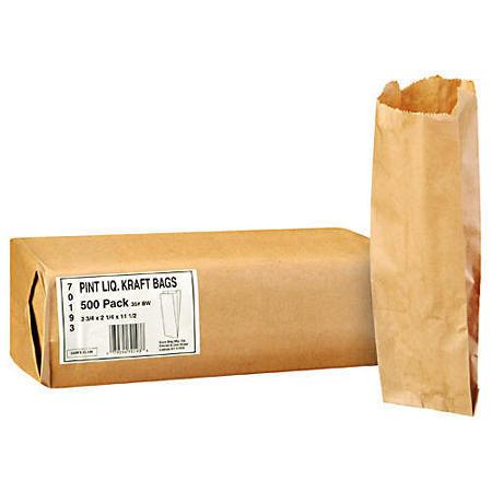 PAPER BAGS PINT LIQUOR* - 500CT - 610850