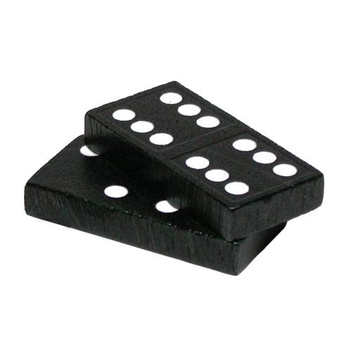 DOMINOES DBL SIX STND BLK 28C*