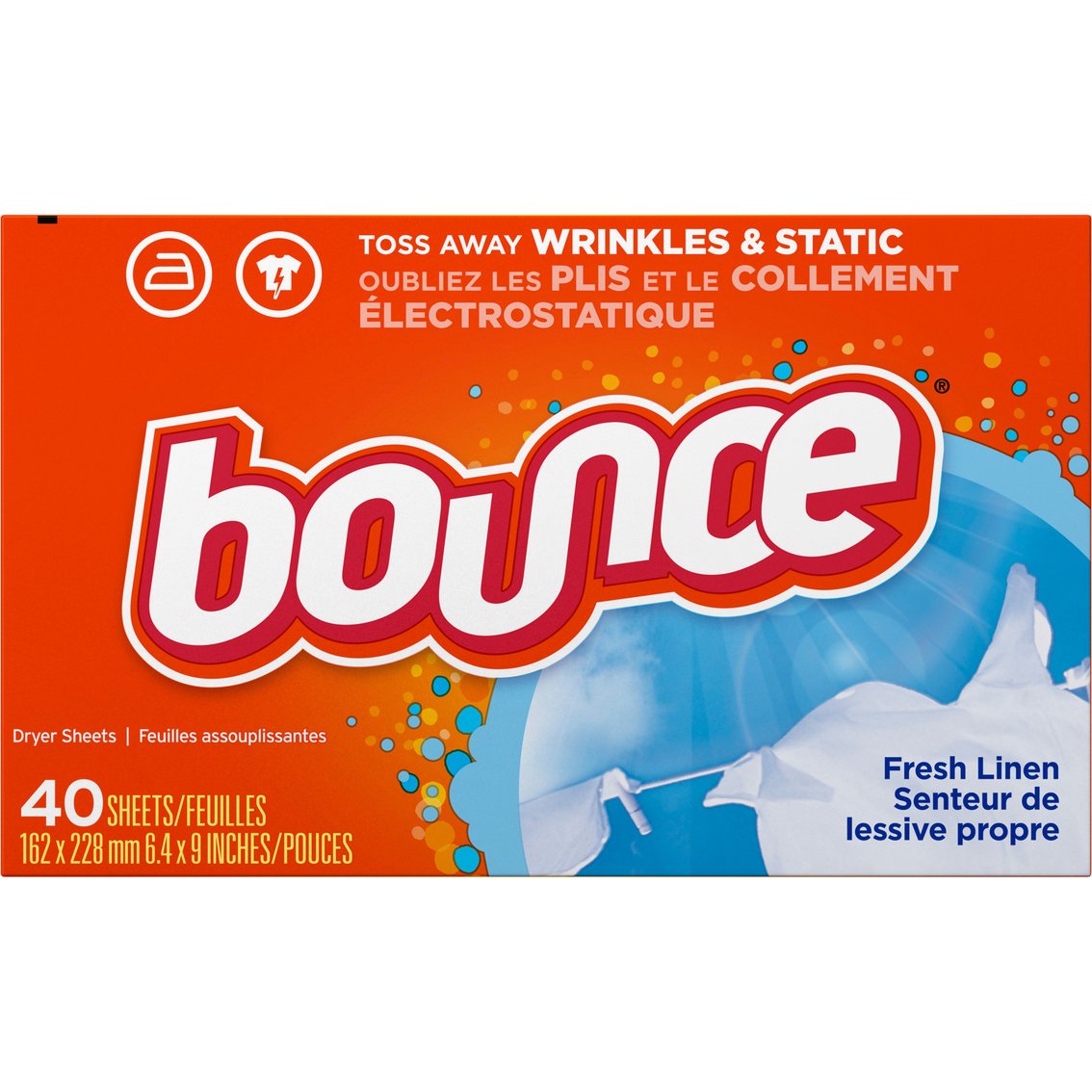 BOUNCE FABRIC SHEET 40CT