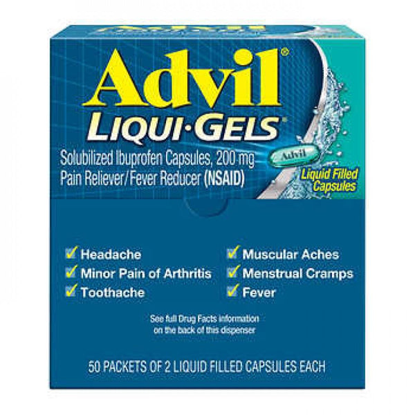 ADVIL LIQUI GELS 50CT BOX* - 50X2 POUCH - 825047