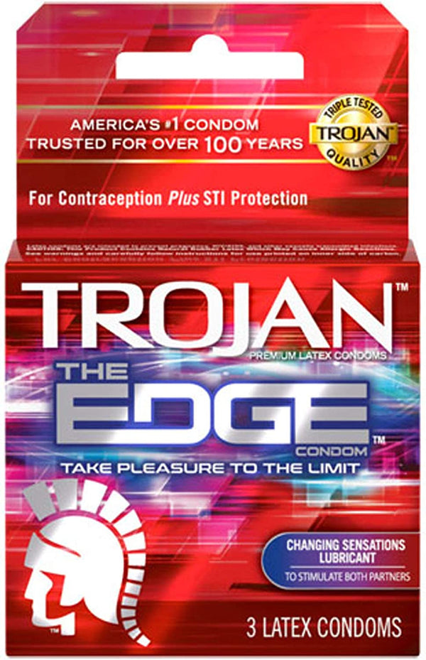 TROJANS EDGE 3PK 6CT* - 6 PACK PRICE 8PK/CA - 829455