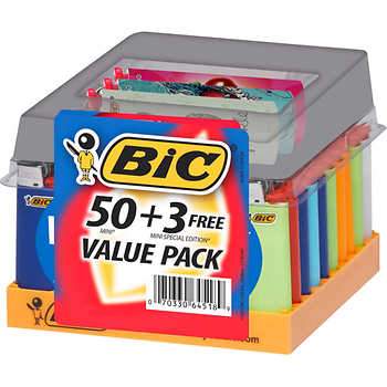 BIC LIGHTER MINI TRAY 50+3CT* - 50+3CT 12 PER CASE - 901296