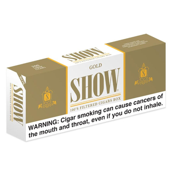 SHOW FC 100 GOLD BOX - SHOW FILTERED CIGARS 100 GOLD BOX  10/20PK - 905307