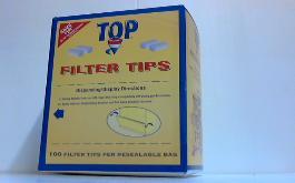 TOP CIG FILTER TIPS 100  30CT - 100CT 30/PKI 8/CA  ITEM # TTIPS 15MM - 909990