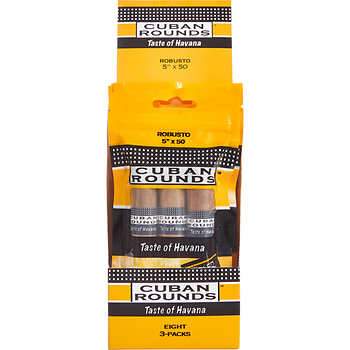 CUBAN ROUND ROBUSTO NAT 8/3PK - CUBAN RND ROBUSTO NATURAL inchSEALED FRESHinch  8/ - 918756