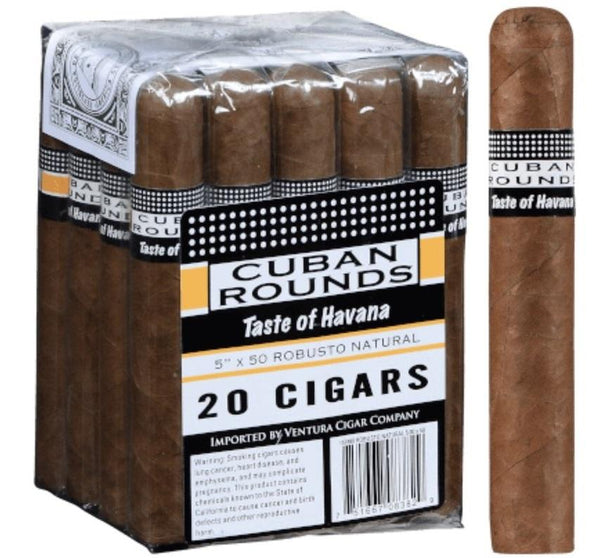 CUBANROUND 20CT NAT ROBUSTO - CUBAN ROUND ROBUSTO NATURAL 20CT BUNDLE 5.0  ITEM# - 919450
