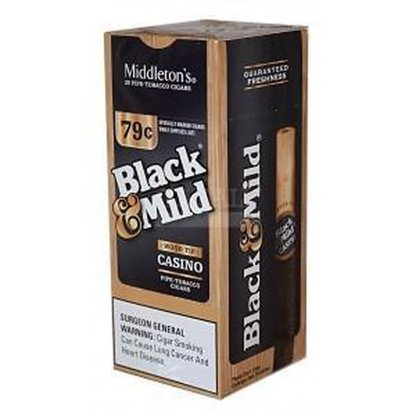BLACK & MILD $0.79 CASINO 25CT - PLASTIC TIP CASINO - 958543